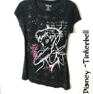 Disney medium black with pink Tinkerbell tee